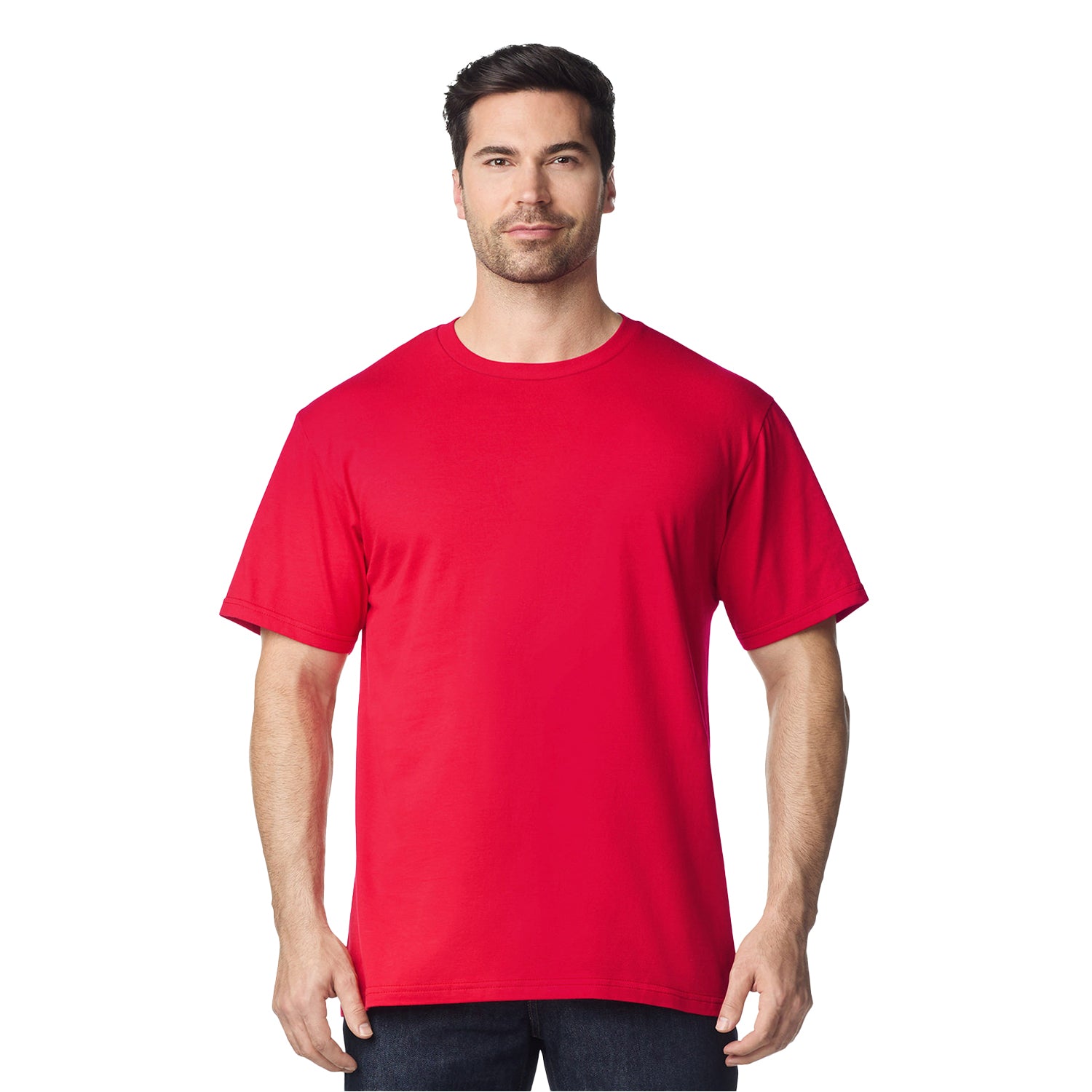 Red - Back - Gildan Mens Softstyle Enzyme Washed Midweight T-Shirt