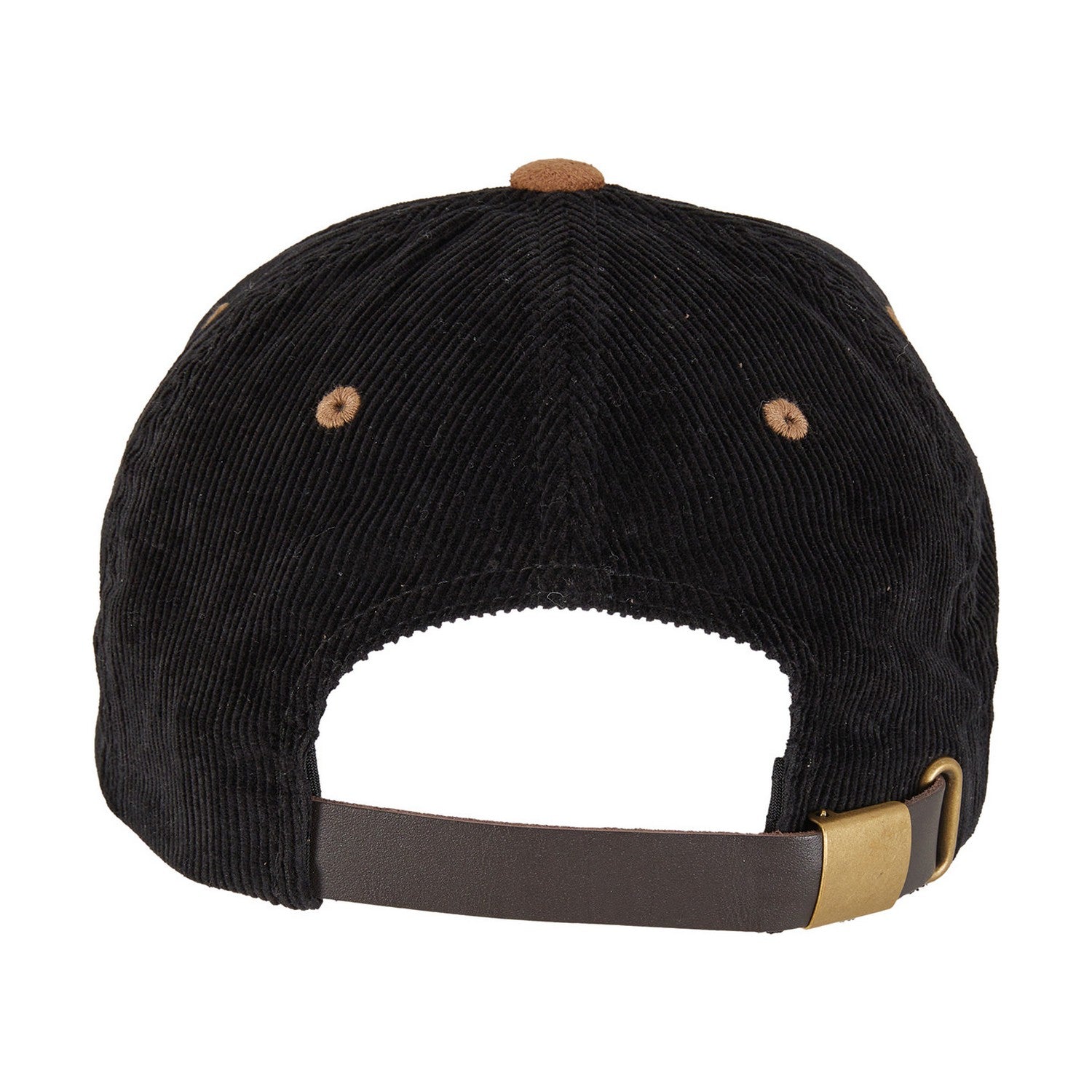 Black-Caramel - Back - Flexfit Classic Corduroy Faux Suede Cap