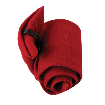 Burgundy - Back - Premier Tie - Mens Plain Workwear Clip On Tie