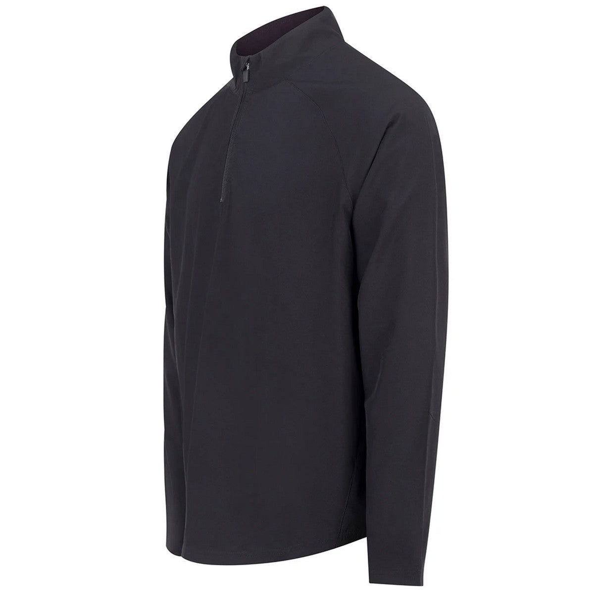Black - Side - Tombo Mens Technical Quarter Zip Track Top