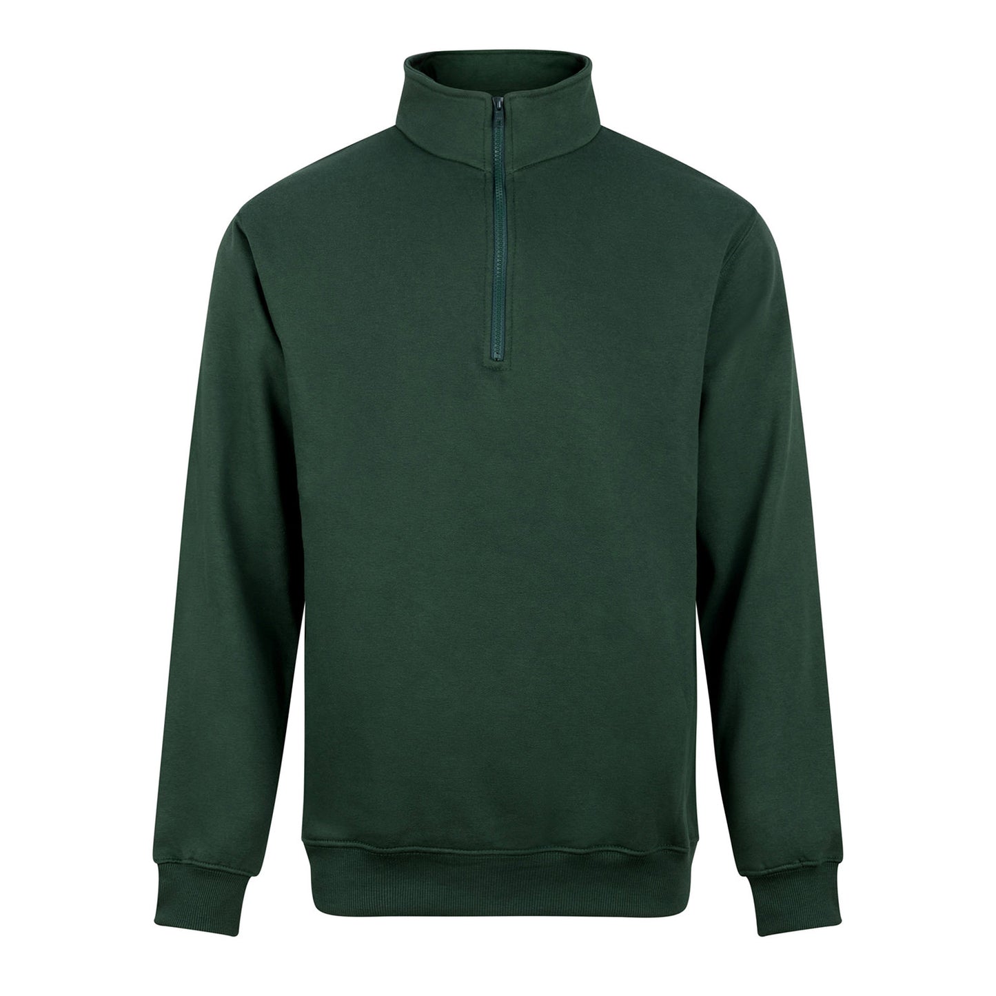 Bottle Green - Front - PRO RTX Mens Quarter Zip Sweatshirt