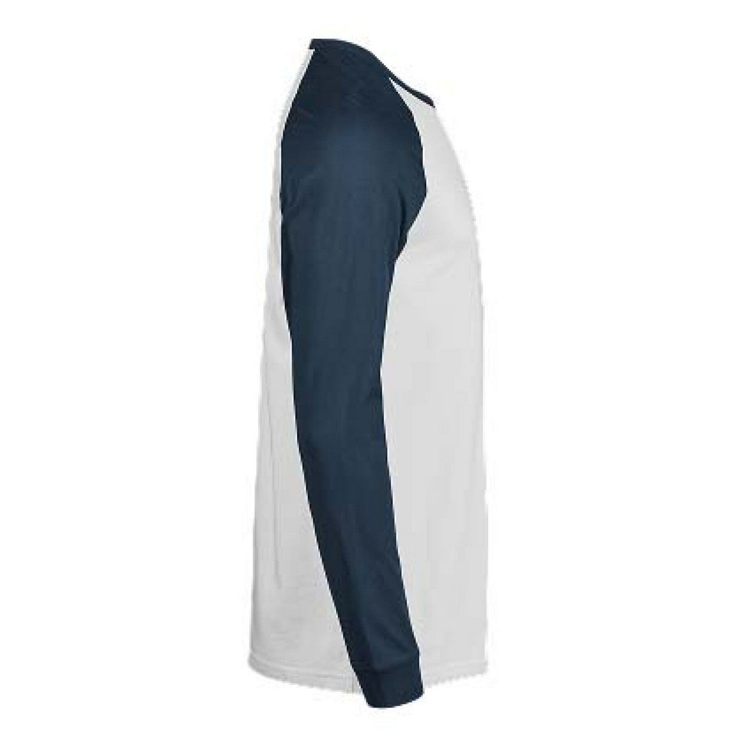 White-Ink - Side - Tee Jays Mens Unlabeled Baseball Long-Sleeved T-Shirt