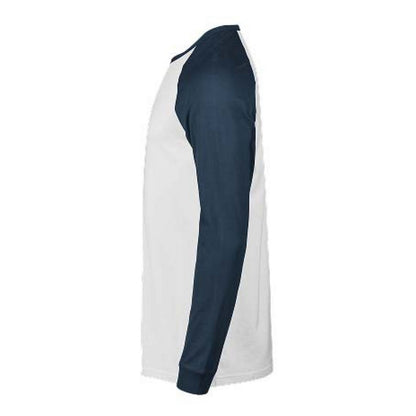 White-Ink - Lifestyle - Tee Jays Mens Unlabeled Baseball Long-Sleeved T-Shirt