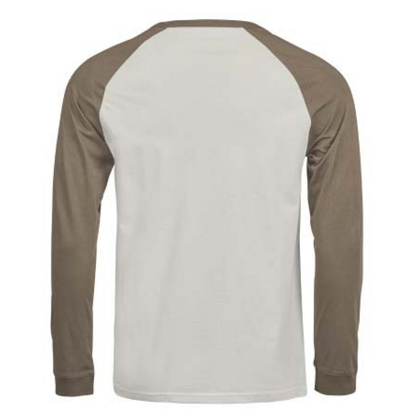 Cement-Clay - Back - Tee Jays Mens Unlabeled Baseball Long-Sleeved T-Shirt