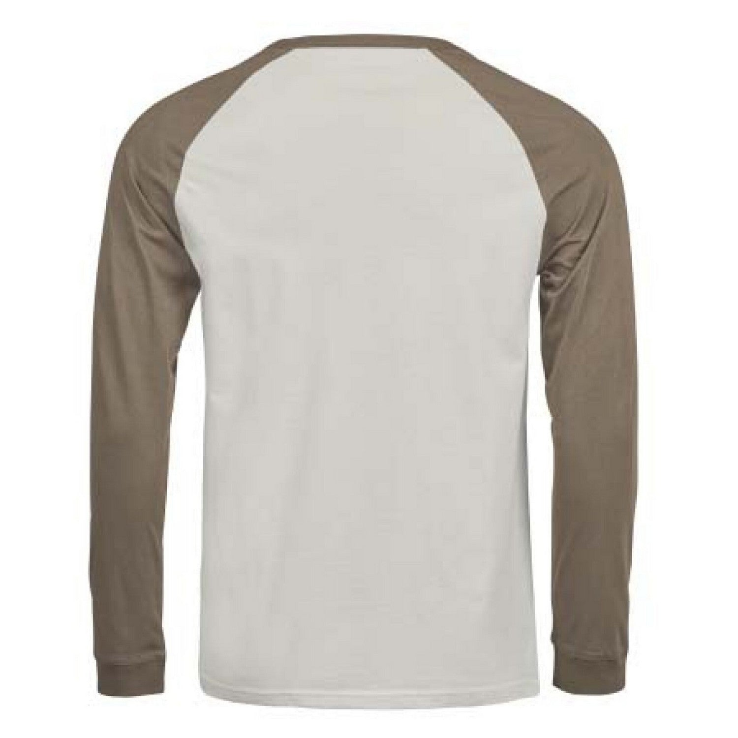 Cement-Clay - Back - Tee Jays Mens Unlabeled Baseball Long-Sleeved T-Shirt