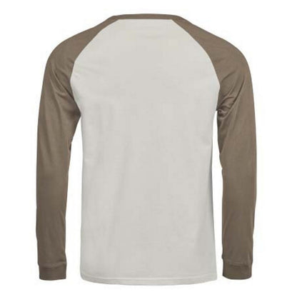 Cement-Clay - Back - Tee Jays Mens Unlabeled Baseball Long-Sleeved T-Shirt