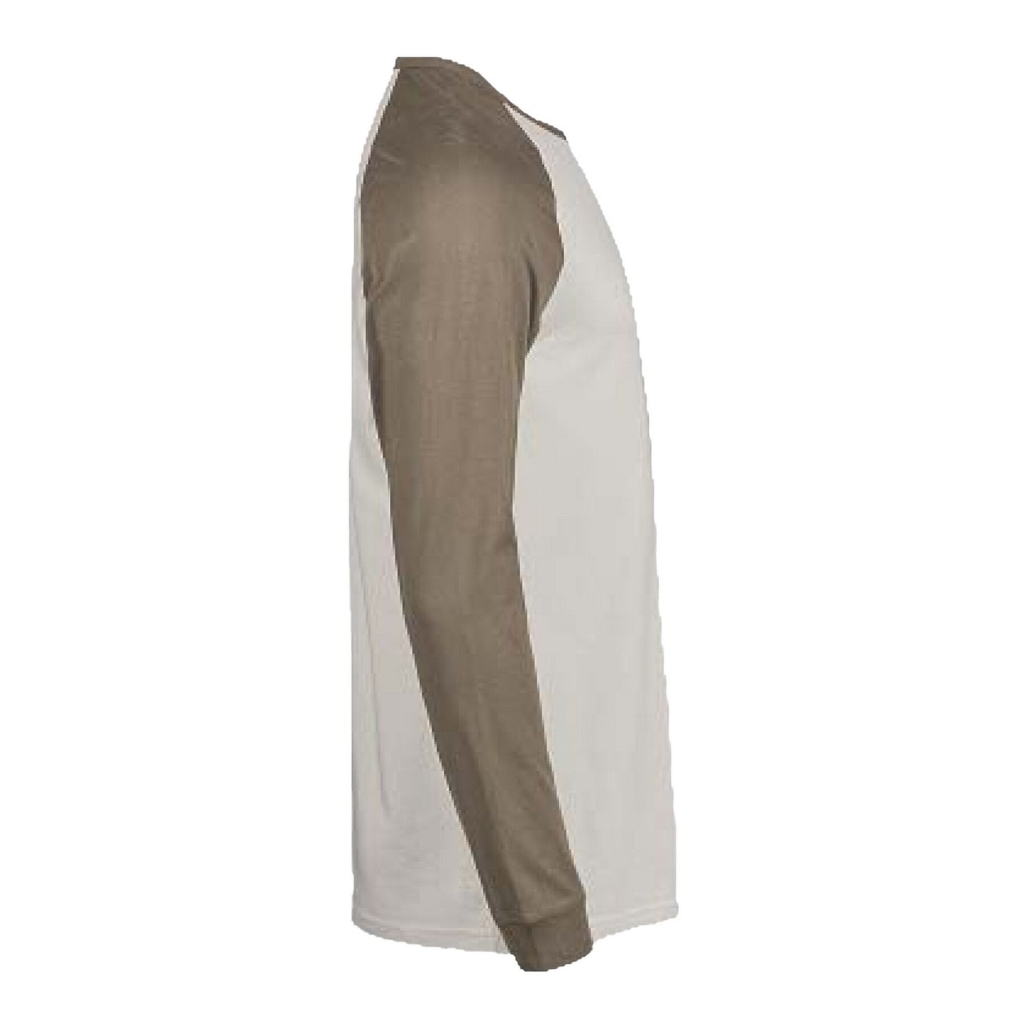 Cement-Clay - Side - Tee Jays Mens Unlabeled Baseball Long-Sleeved T-Shirt