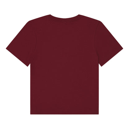 Maroon - Back - Bella + Canvas Womens-Ladies Heavy Boxy T-Shirt