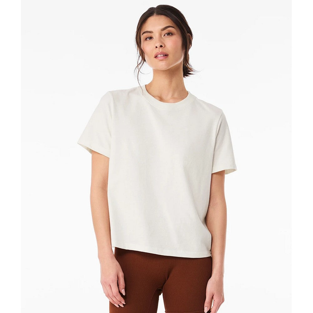 Vintage White - Side - Bella + Canvas Womens-Ladies Heavy Boxy T-Shirt