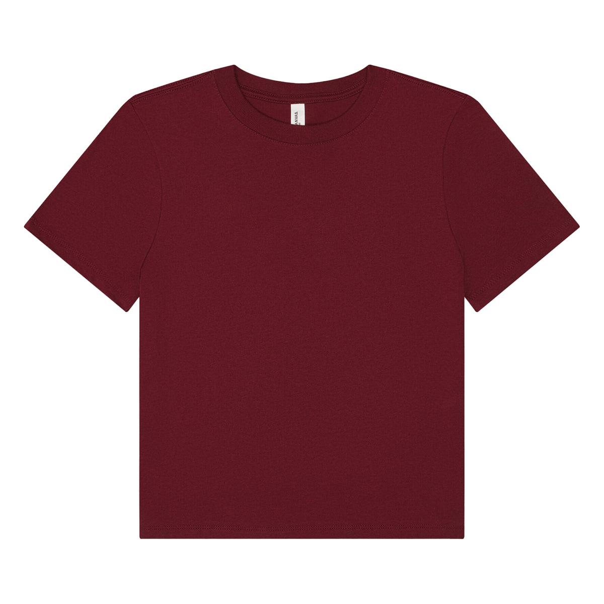 Maroon - Front - Bella + Canvas Womens-Ladies Heavy Boxy T-Shirt
