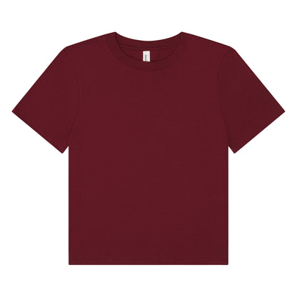 Maroon - Front - Bella + Canvas Womens-Ladies Heavy Boxy T-Shirt