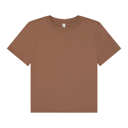 Vintage Brown - Front - Bella + Canvas Womens-Ladies Heavy Boxy T-Shirt