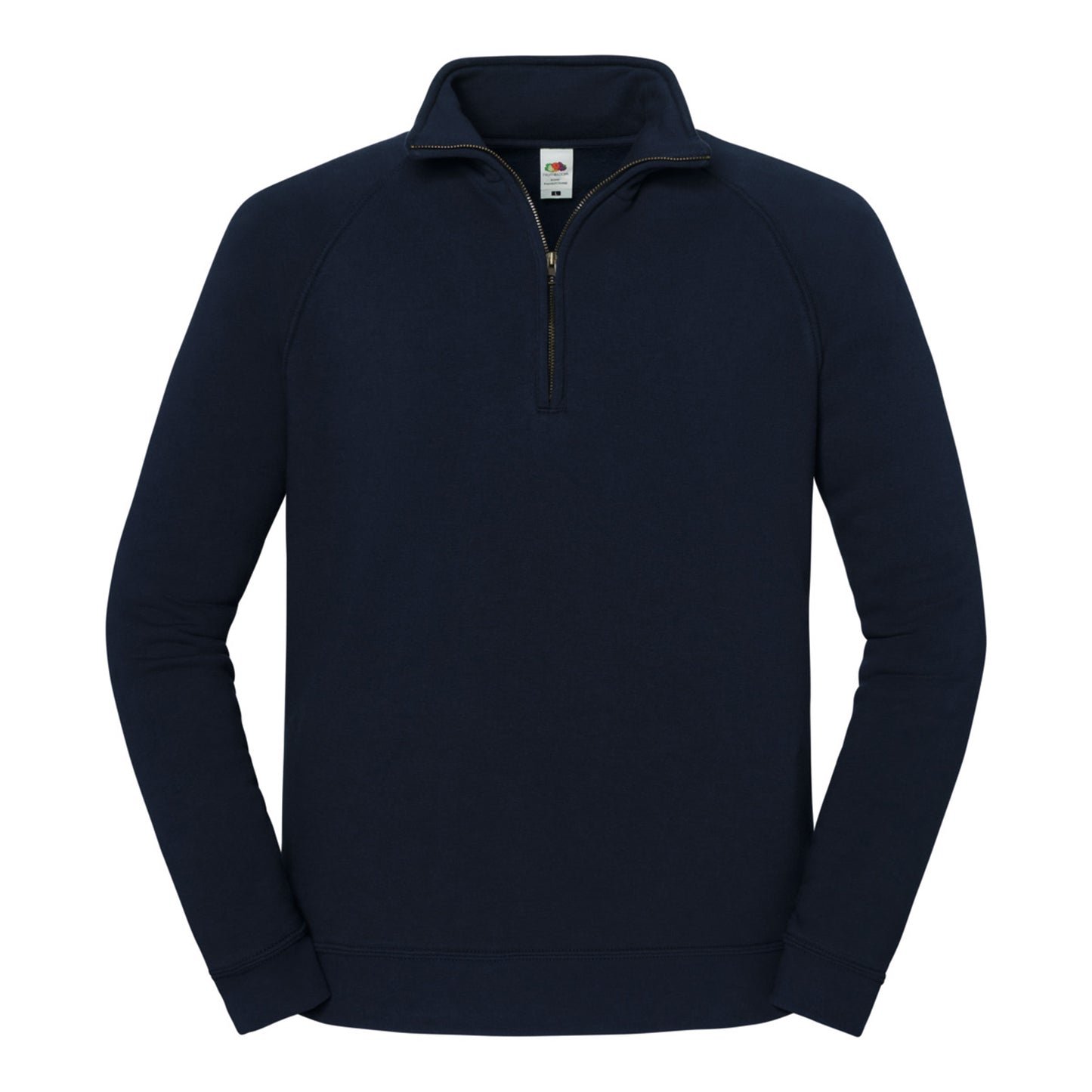 Deep Navy - Front - Fruit of the Loom Mens Iconic Premium Quarter Zip Sweatshirt