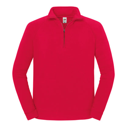 Red - Front - Fruit of the Loom Mens Iconic Premium Quarter Zip Sweatshirt