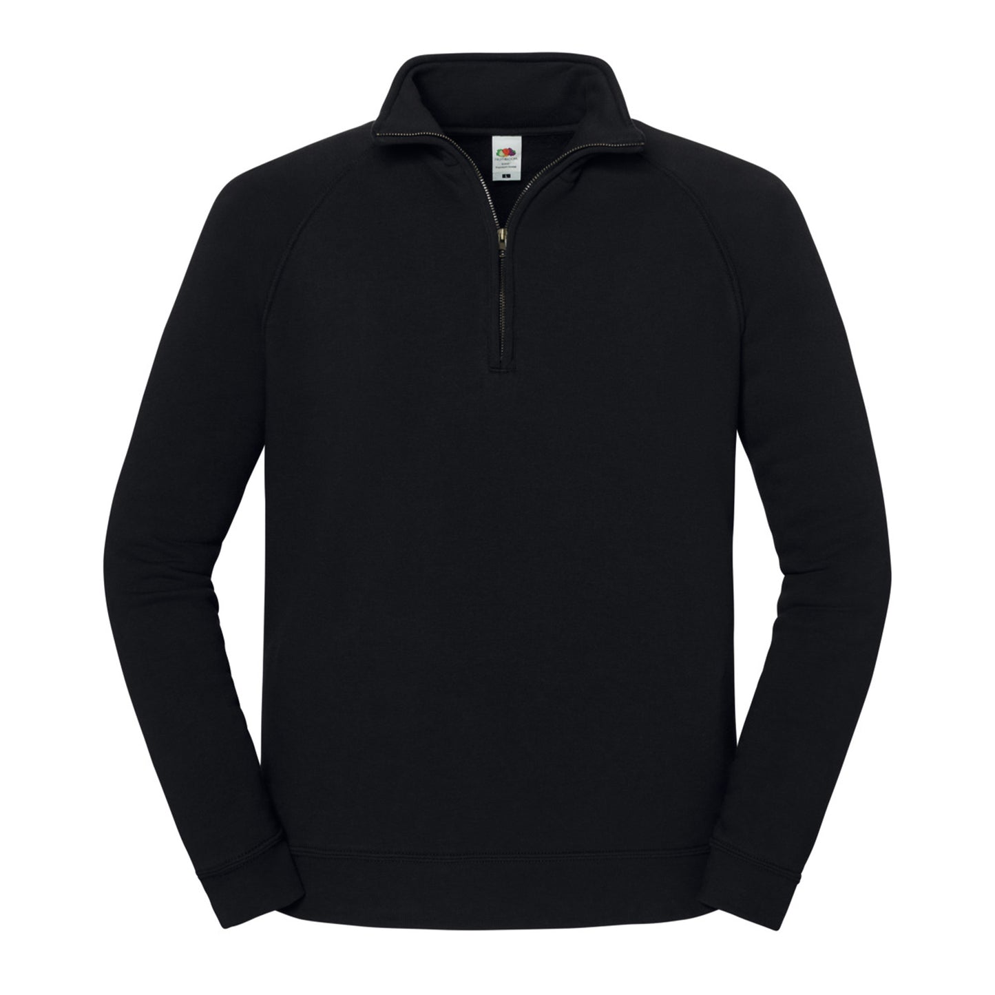 Black - Front - Fruit of the Loom Mens Iconic Premium Quarter Zip Sweatshirt