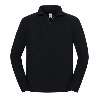 Black - Front - Fruit of the Loom Mens Iconic Premium Quarter Zip Sweatshirt