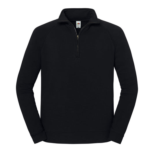 Black - Front - Fruit of the Loom Mens Iconic Premium Quarter Zip Sweatshirt