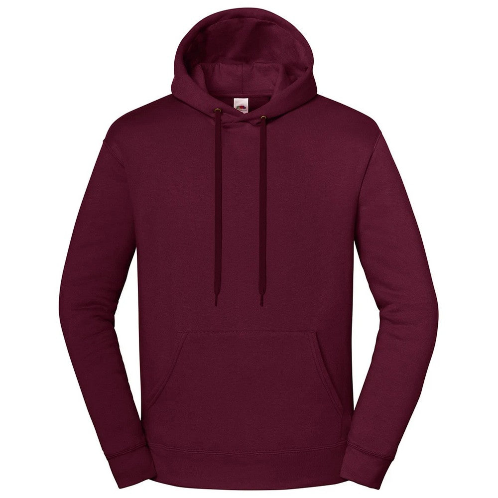 Burgundy - Front - Fruit of the Loom Mens Iconic Premium Hoodie