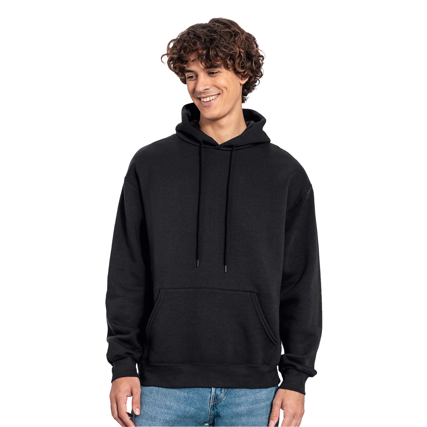 Black - Back - Fruit of the Loom Mens Iconic Premium Hoodie