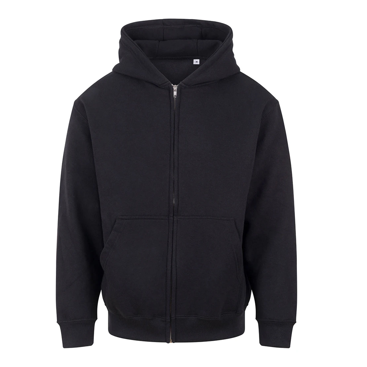Deep Black - Front - Awdis Mens Vision Heavyweight Full Zip Hoodie