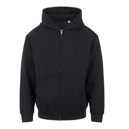 Deep Black - Front - Awdis Mens Vision Heavyweight Full Zip Hoodie