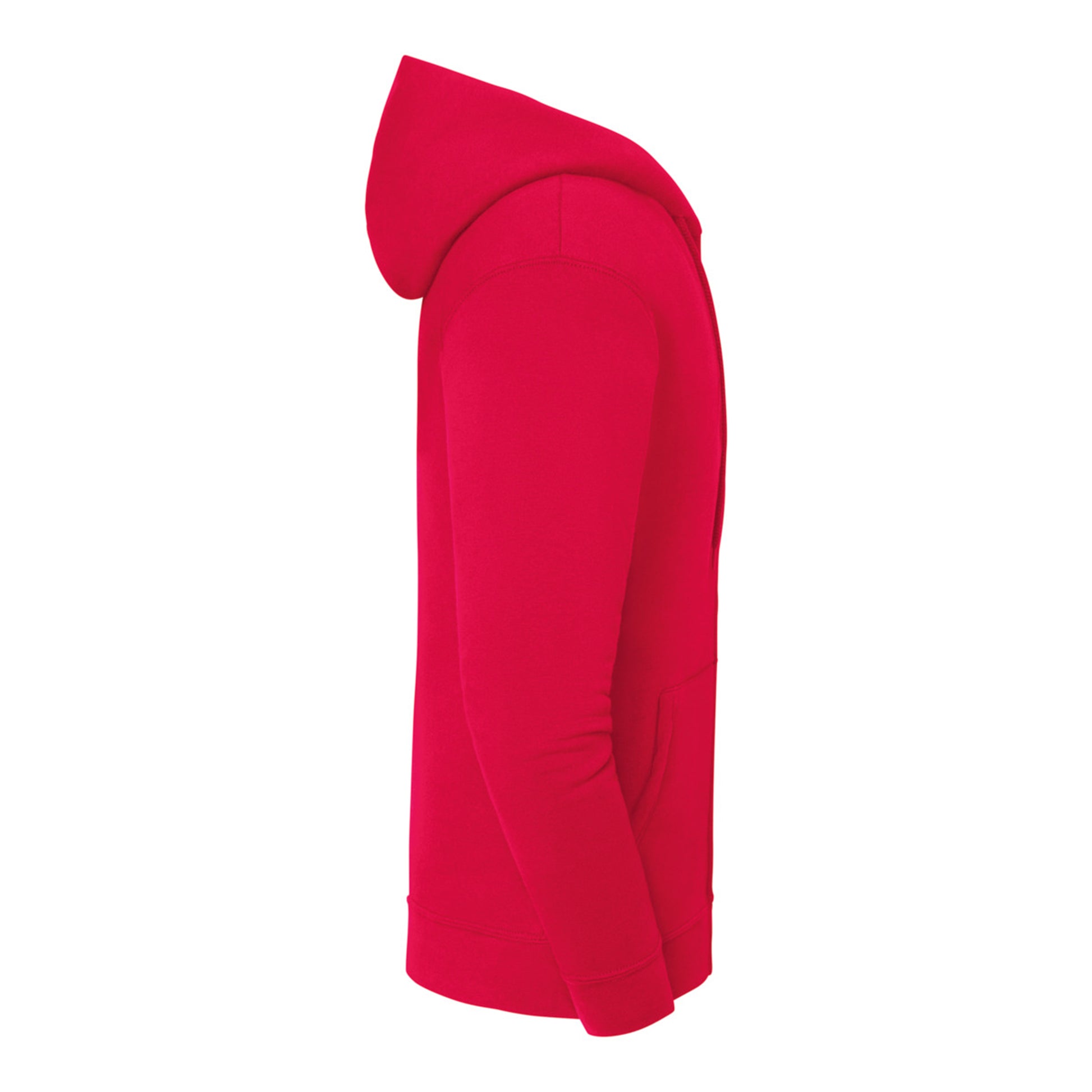 Red - Side - Fruit of the Loom Mens Iconic Premium Full Zip Hoodie