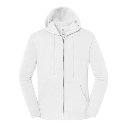 White - Front - Fruit of the Loom Mens Iconic Premium Full Zip Hoodie