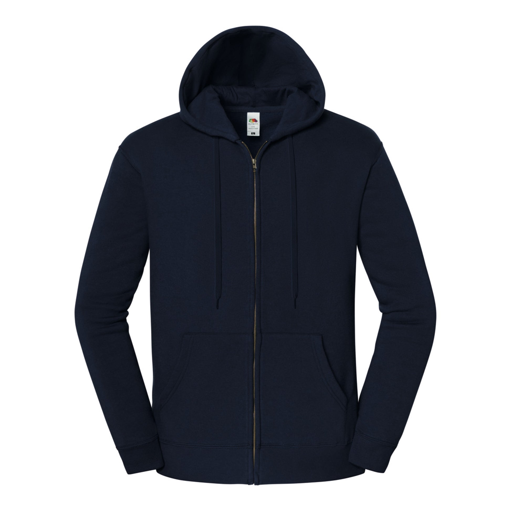 Deep Navy - Front - Fruit of the Loom Mens Iconic Premium Full Zip Hoodie