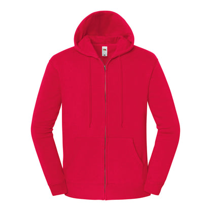 Red - Front - Fruit of the Loom Mens Iconic Premium Full Zip Hoodie