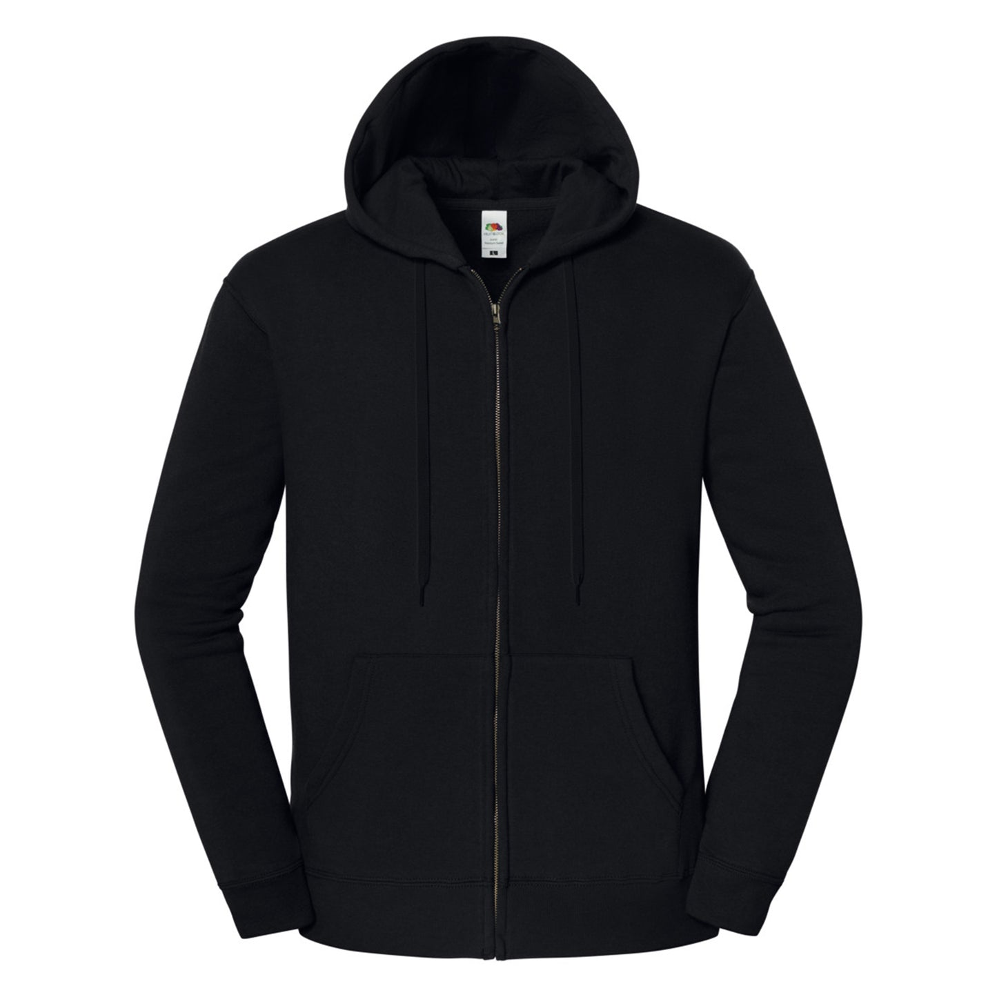 Black - Front - Fruit of the Loom Mens Iconic Premium Full Zip Hoodie