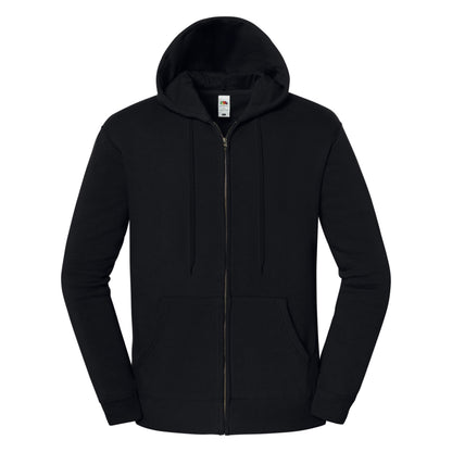 Black - Front - Fruit of the Loom Mens Iconic Premium Full Zip Hoodie