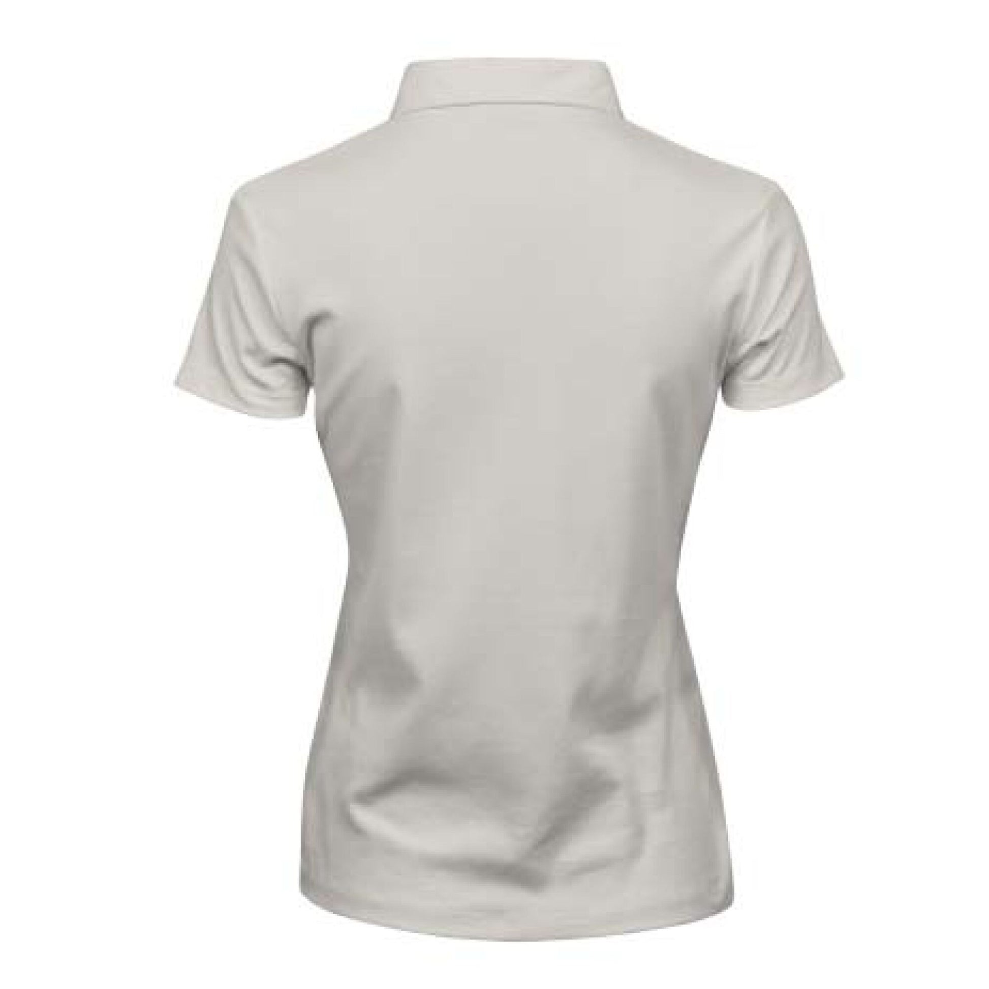 Cement - Back - Tee Jays Womens-Ladies Pima Cotton Polo Shirt