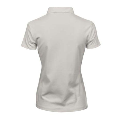 Cement - Back - Tee Jays Womens-Ladies Pima Cotton Polo Shirt