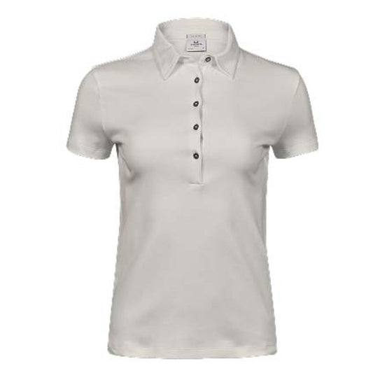Cement - Front - Tee Jays Womens-Ladies Pima Cotton Polo Shirt