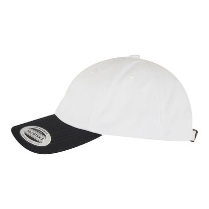 White-Black - Side - Flexfit Two Tone Cotton Twill Low Profile Baseball Cap
