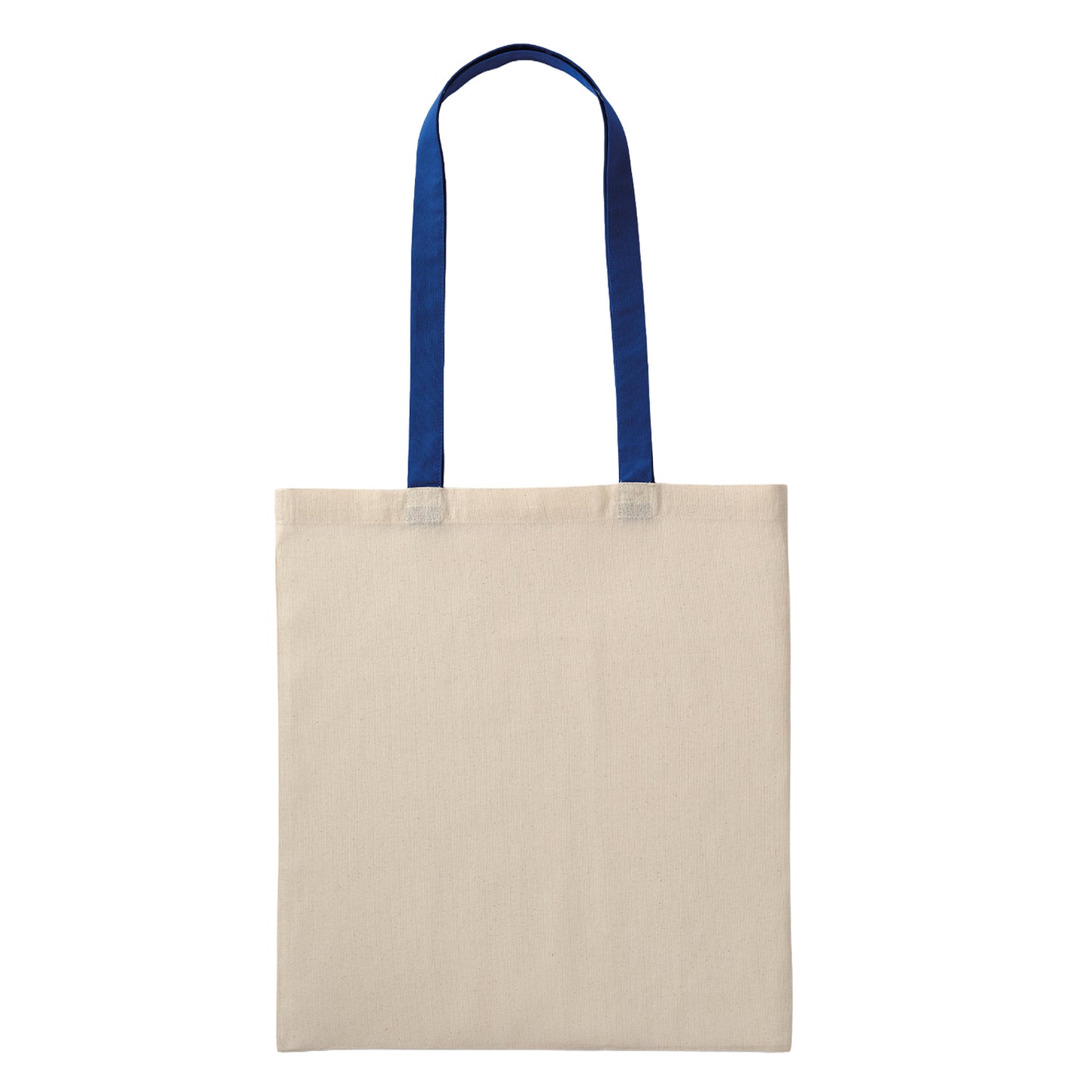 Natural-Royal Blue - Front - Nutshell Recycled Cotton Tote Bag