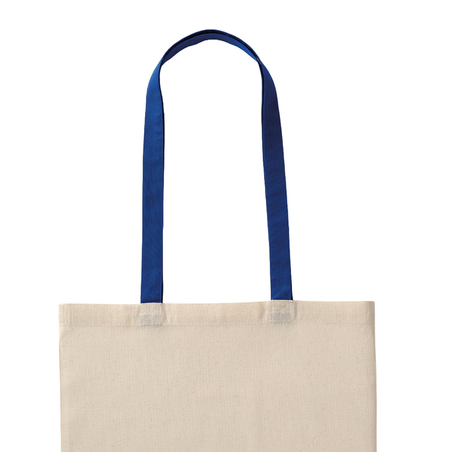 Natural-Royal Blue - Back - Nutshell Recycled Cotton Tote Bag
