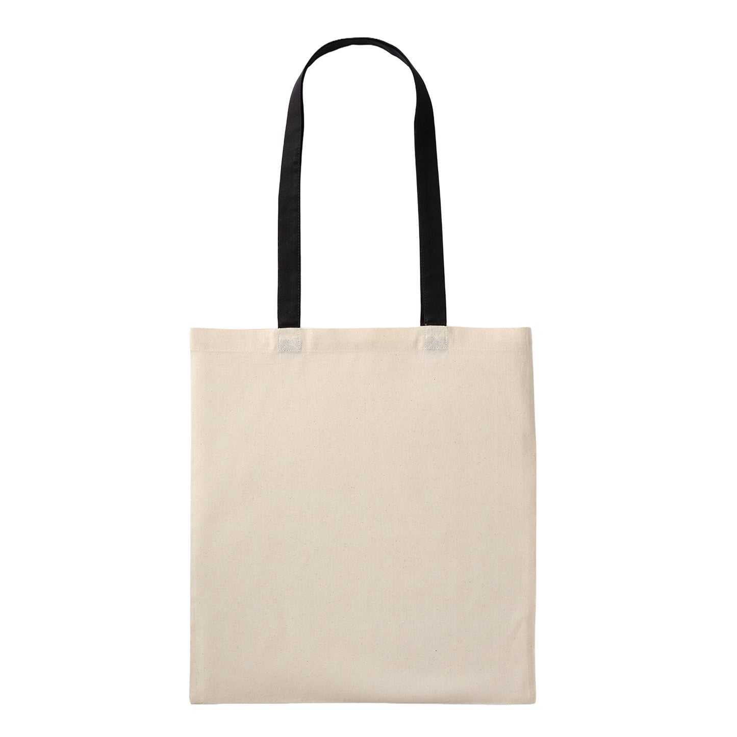 Natural-Black - Front - Nutshell Recycled Cotton Tote Bag