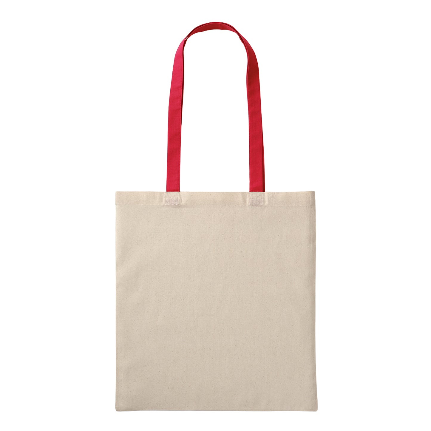 Natural-Fire Red - Front - Nutshell Recycled Cotton Tote Bag