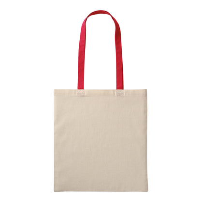 Natural-Fire Red - Front - Nutshell Recycled Cotton Tote Bag
