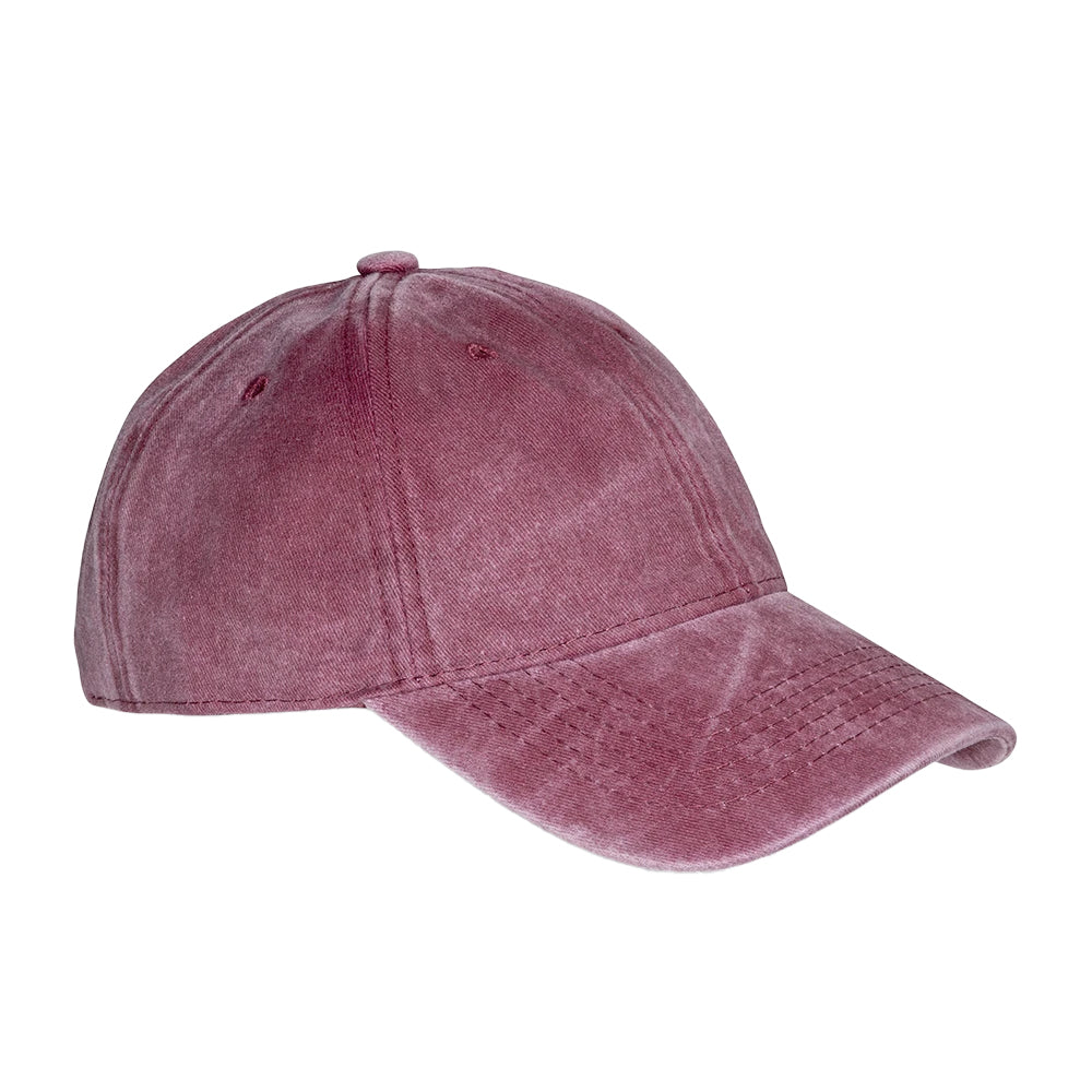 Vintage Red - Front - Result Headwear Core Cotton Low Profile Baseball Cap