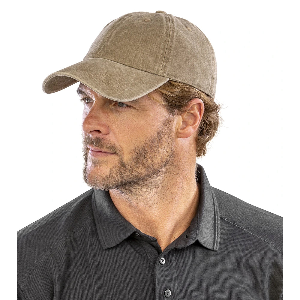 Vintage Sand - Back - Result Headwear Core Cotton Low Profile Baseball Cap