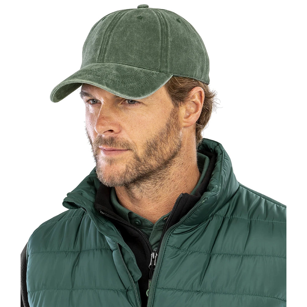 Vintage Bottle Green - Side - Result Headwear Core Cotton Low Profile Baseball Cap