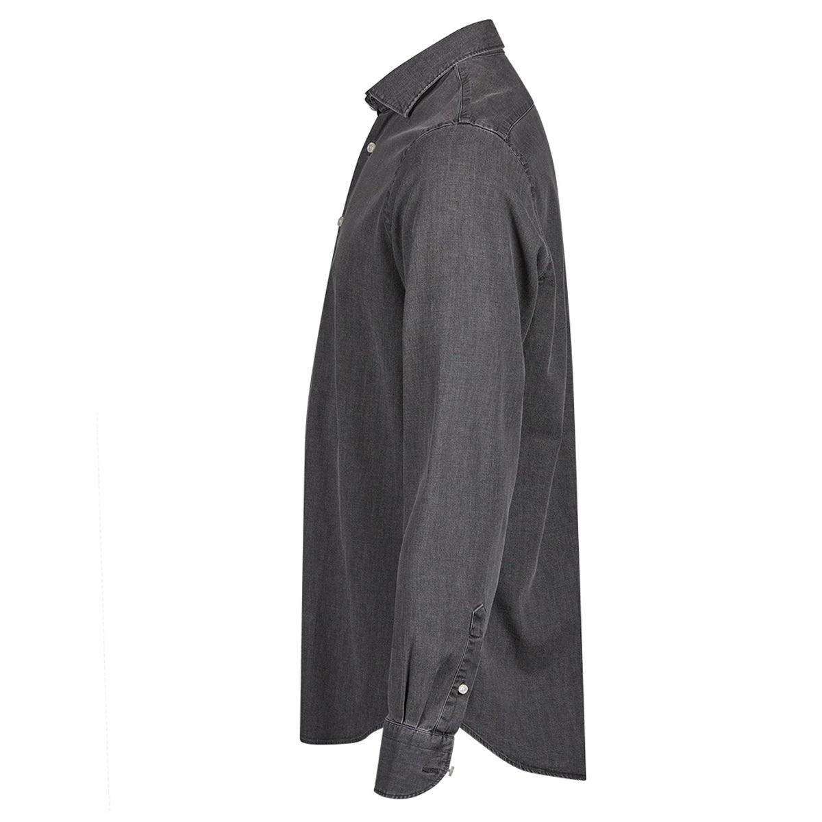 Black Denim - Side - Tee Jays Mens Plain Denim Shirt