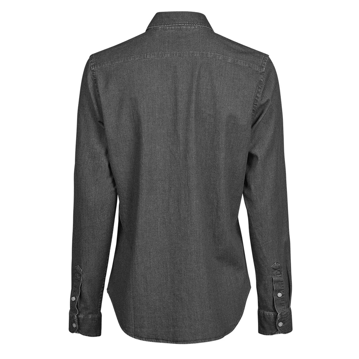 Black Denim - Back - Tee Jays Womens-Ladies Denim Shirt