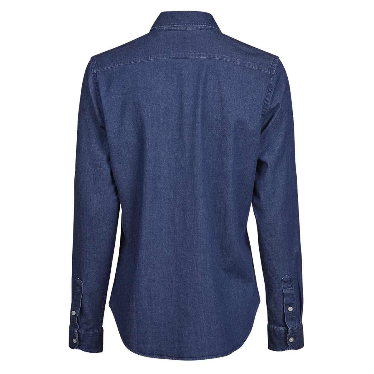 Blue Denim - Back - Tee Jays Womens-Ladies Denim Shirt
