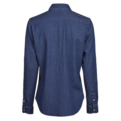 Blue Denim - Back - Tee Jays Womens-Ladies Denim Shirt