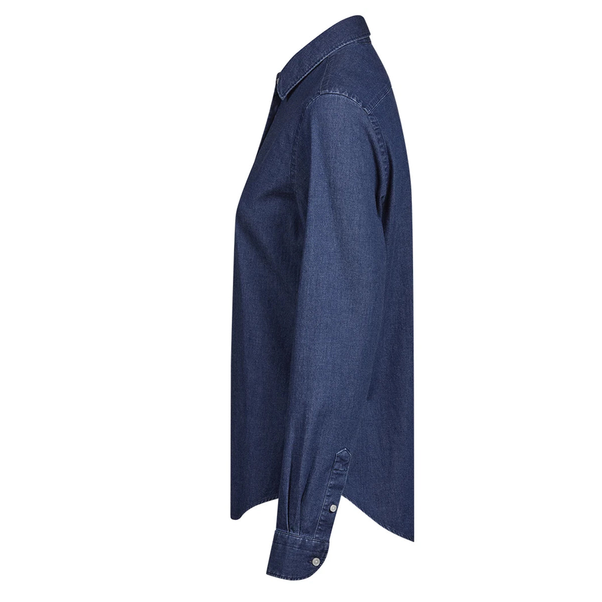 Blue Denim - Side - Tee Jays Womens-Ladies Denim Shirt