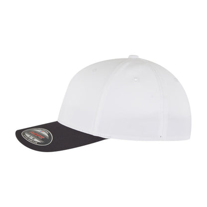 Black-White - Side - Flexfit Logo Water Repellent Baseball Cap