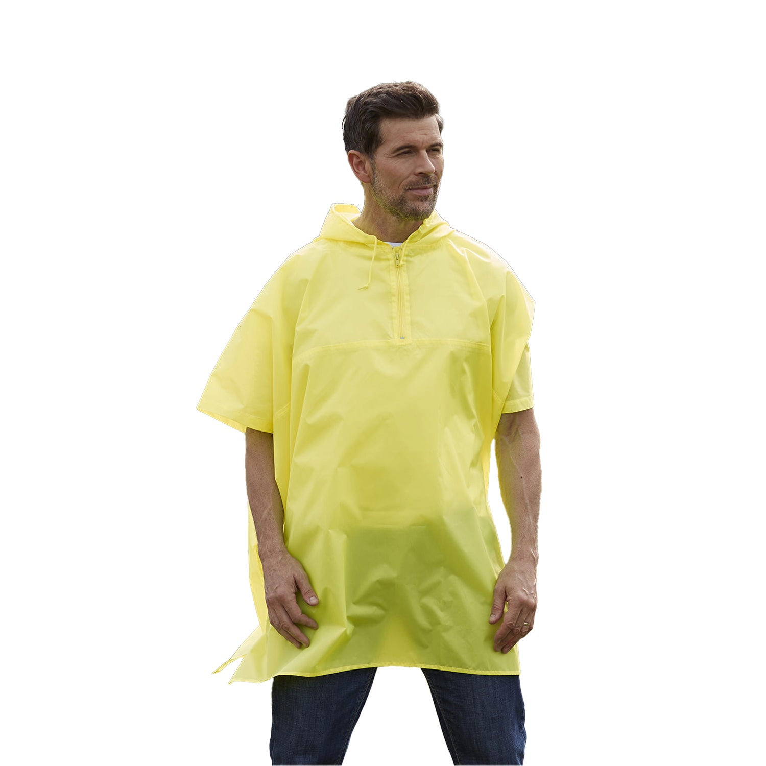 Hi Vis Yellow - Back - Yoko Unisex Adult Yoko Promo Poncho